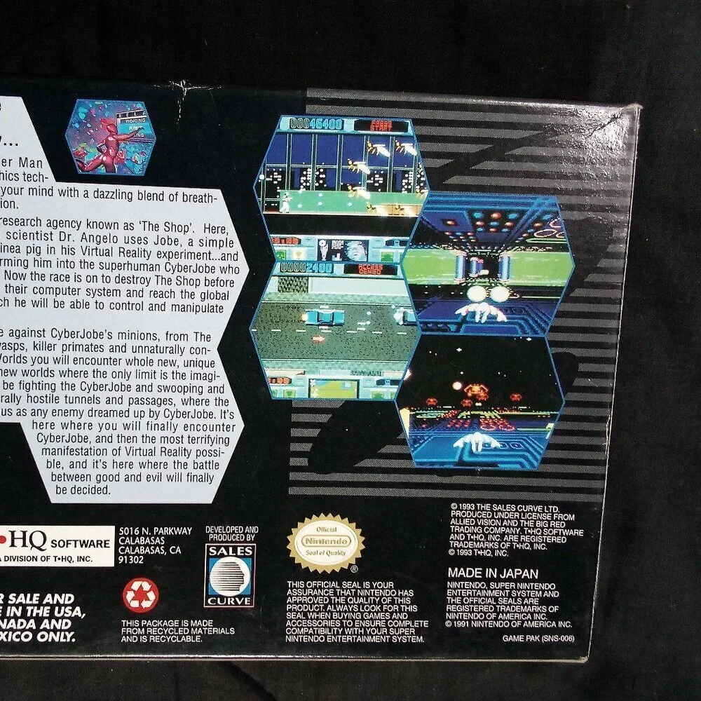 The Lawnmower Man Super Nintendo Game SNES CIB